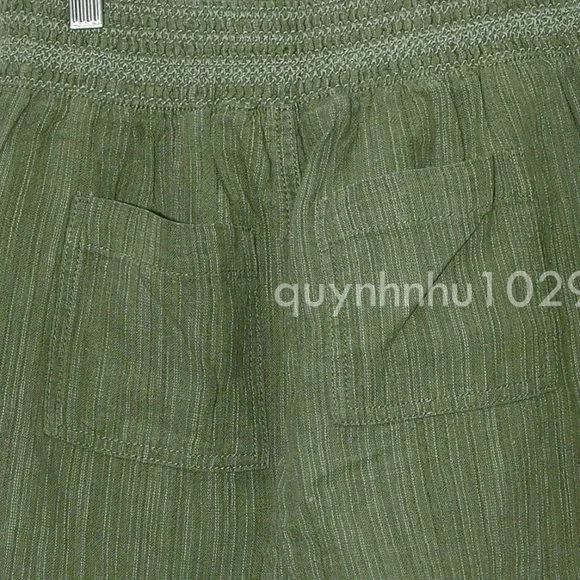 NWT Briggs Ladies' Linen Blend Shorts in green - Picture 5 of 7